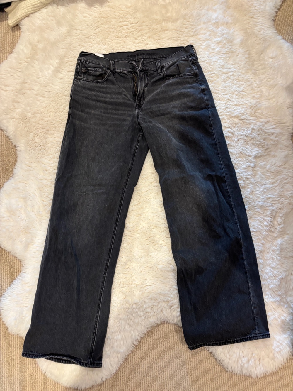 American Age Women's Washed Black Wide Skinny Jeans